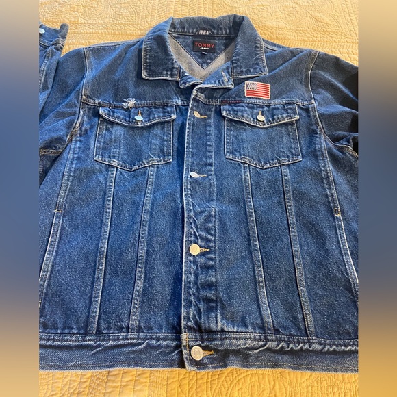 Tommy Jeans VTG Y2K VSCO Unisex Denim Jean Jacket XL #162503 Trucker - Picture 7 of 13
